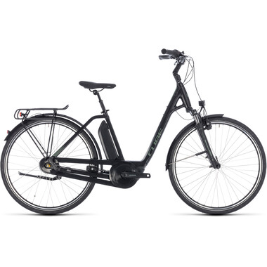Bicicleta de viaje eléctrica CUBE TOWN HYBRID ONE 400 EASY ENTRY Negro 2018 0